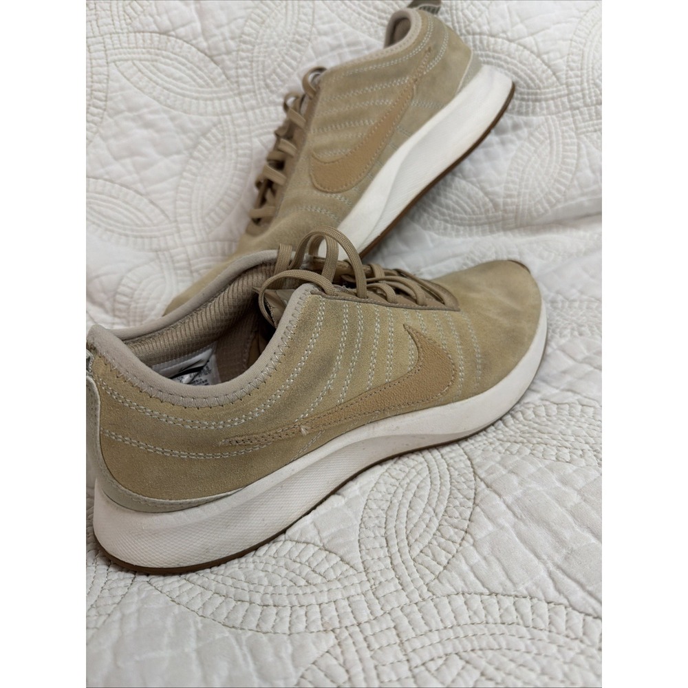 Nike Dualtone Racer Women's Sz 8.5 Beige Suede Sneakers Trendy Shoes